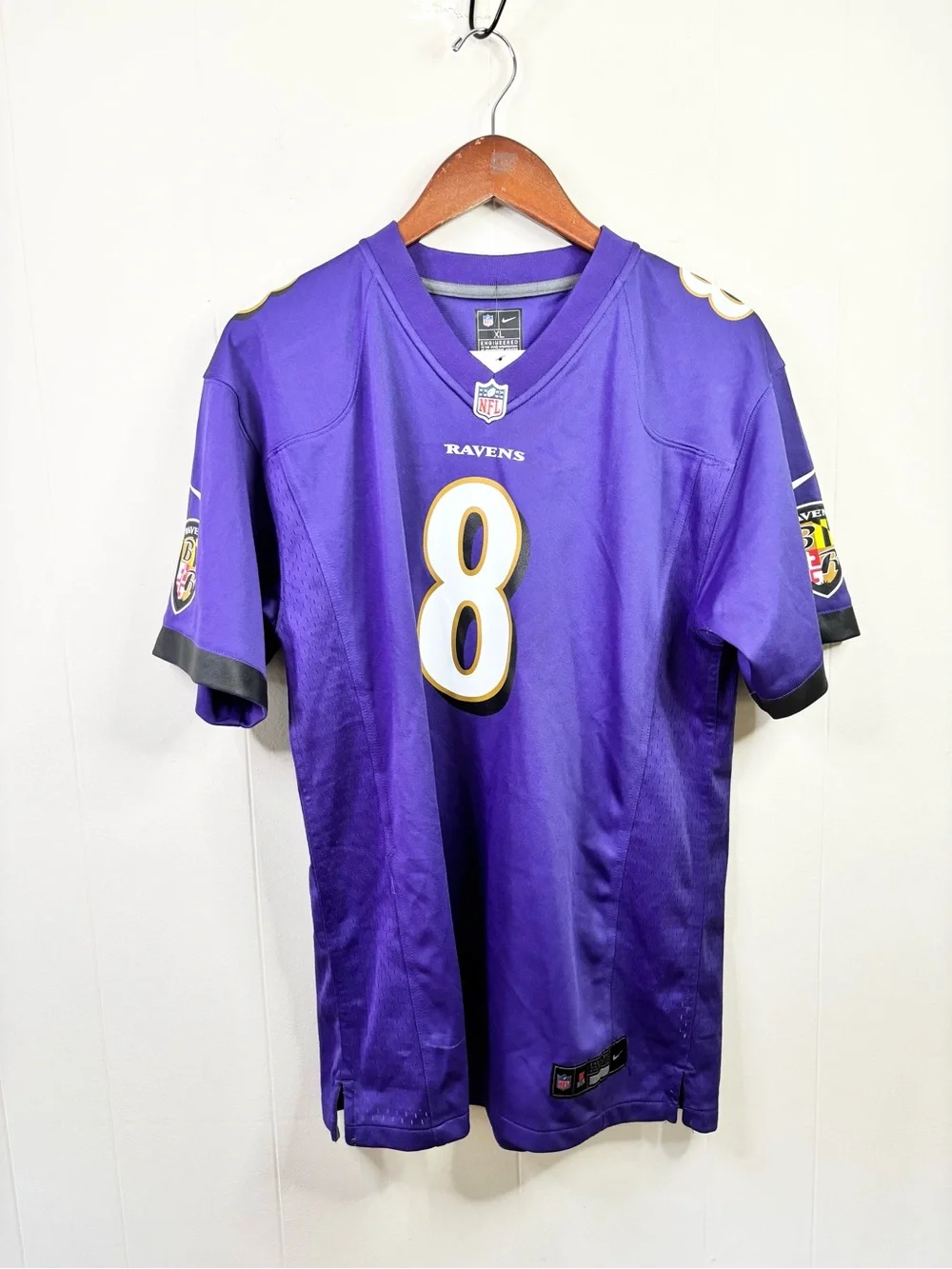 Baltimore Ravens Youth Lamar Jackson #8 purple Jersey Size XL unisex NWT Nike